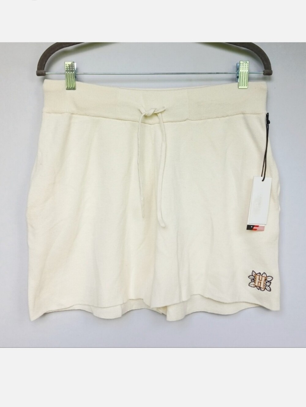 Honor The Gift Cotton Jacquard Shorts with Drawstring Waistband Large
